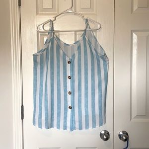 Spaghetti strap tank top.